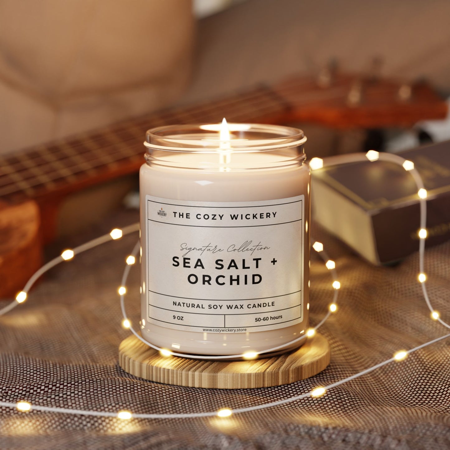 Sea Salt + Orchid Soy Candle β Fresh, Floral, and Tranquil