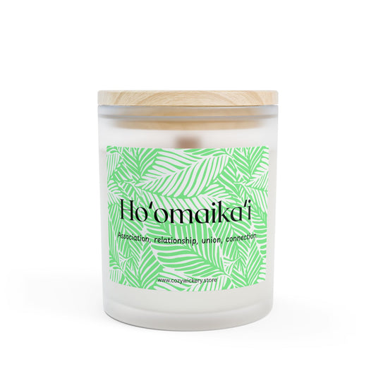 Ho'omaika'i Frosted Glass Candle | Scented Soy Candle for Relaxation, Home Decor, Spa Day, Eco-Friendly | 11oz, 50 Hour