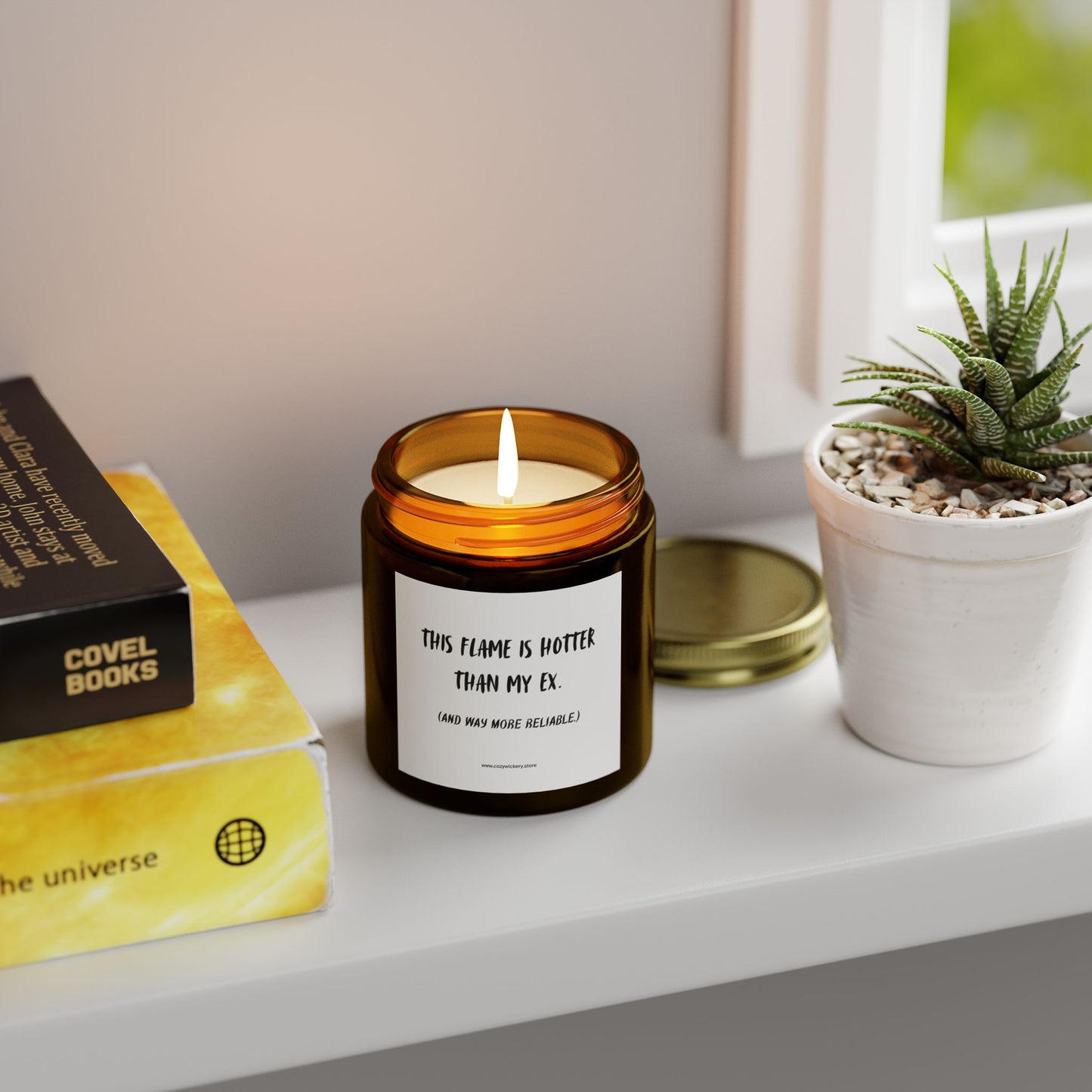 Funny Candle Gift, Coconut Apricot Scented Candle (4oz), Variety of Scents, Relaxing Gift