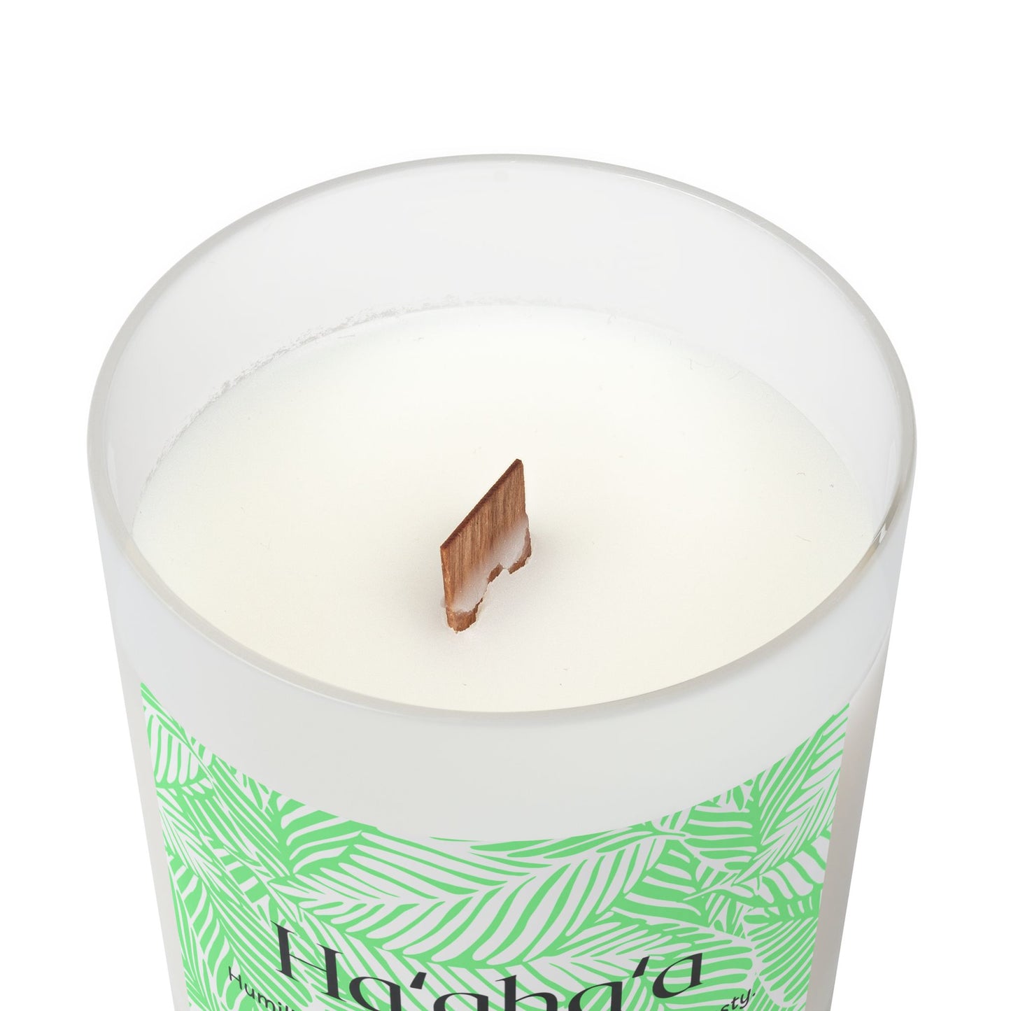 Ha'aha'a Frosted Glass Candle | Scented Soy Candle for Relaxation, Home Decor, Spa Day, Eco-Friendly | 11oz, 50 Hour