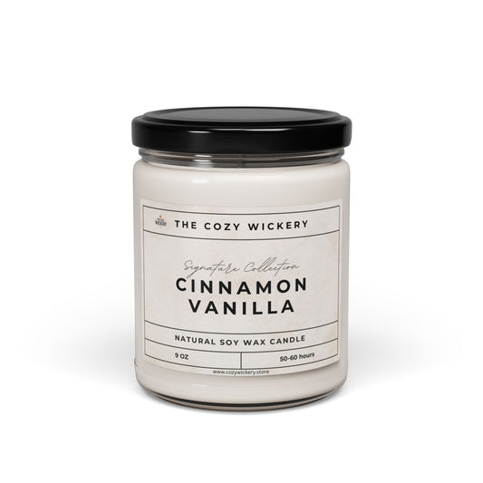 Cinnamon Vanilla Soy Candle – Warm & Inviting Home Fragrance