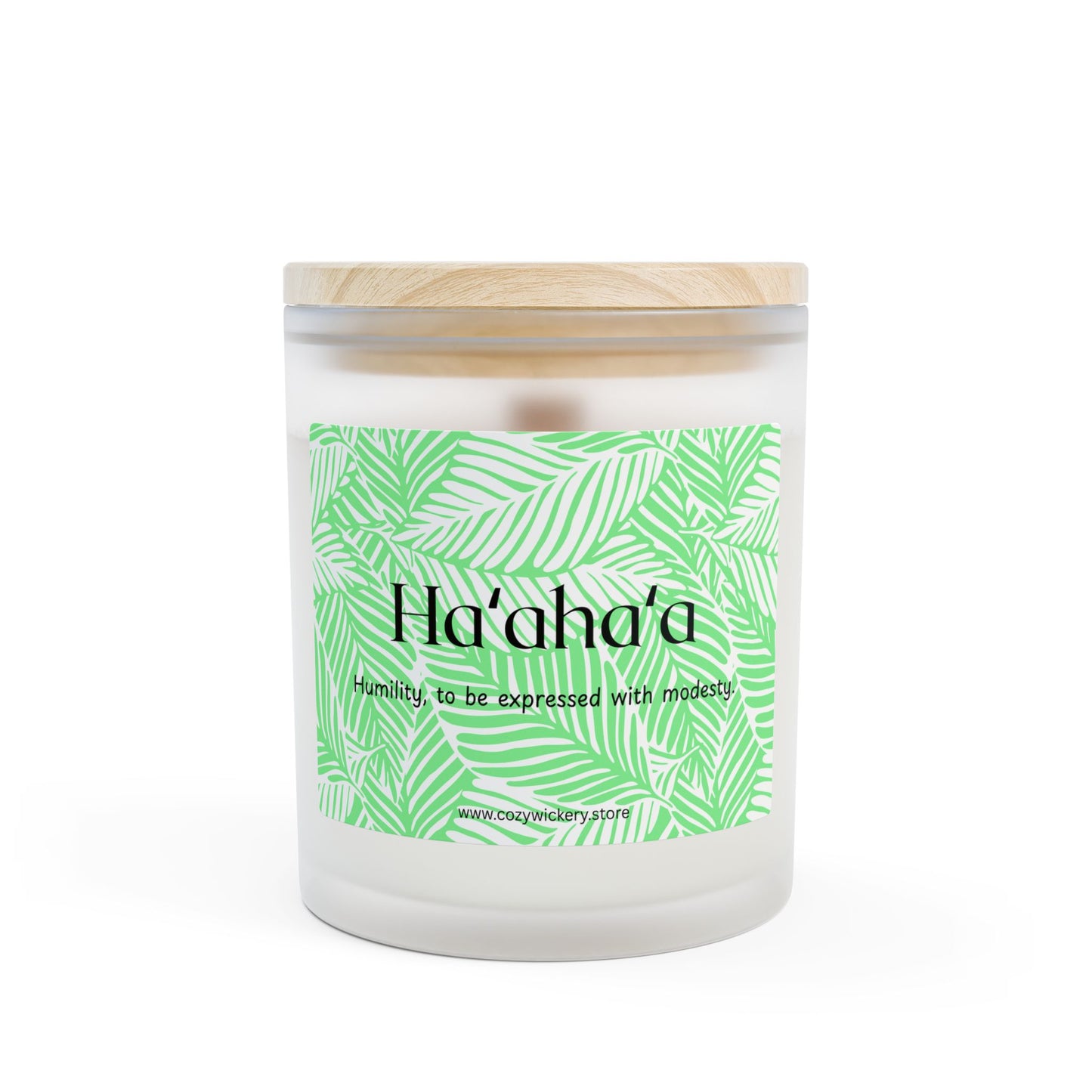 Ha'aha'a Frosted Glass Candle | Scented Soy Candle for Relaxation, Home Decor, Spa Day, Eco-Friendly | 11oz, 50 Hour
