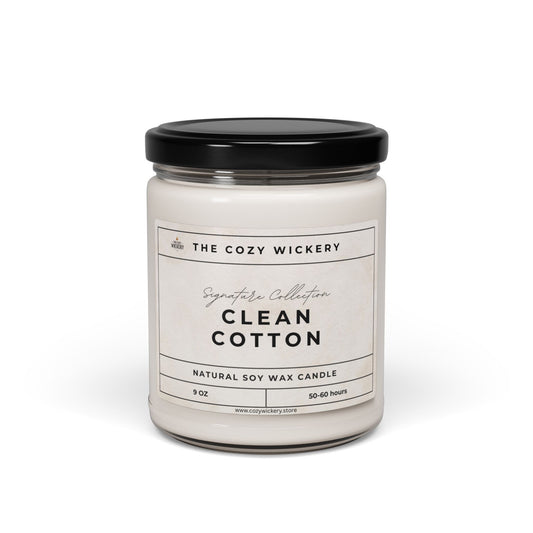 Clean Cotton Soy Candle – Fresh, Eco-Friendly Home Fragrance