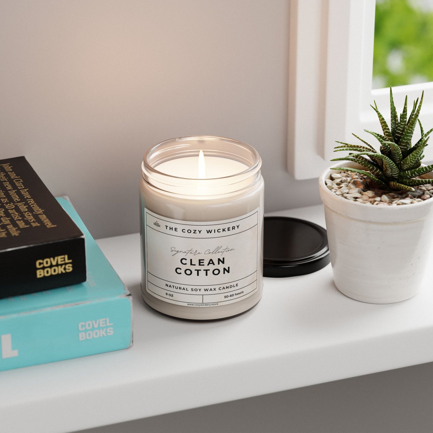 Clean Cotton Soy Candle β Fresh, Eco-Friendly Home Fragrance