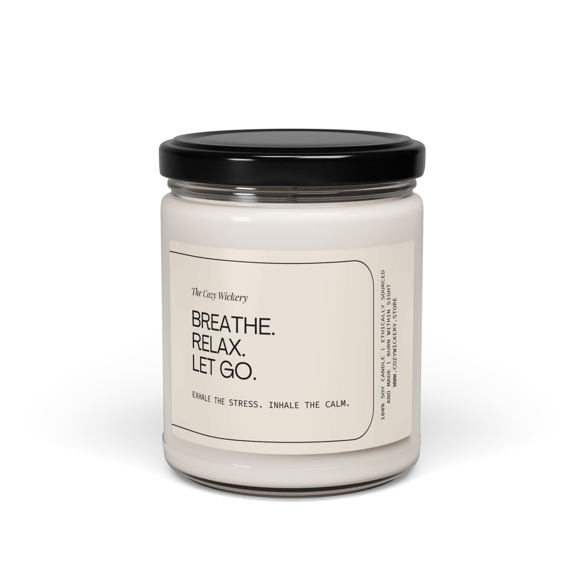 Breathe Relax Let Go Inhale The Calm Candle product