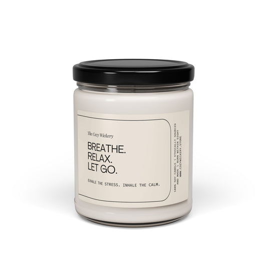 Breathe Relax Let Go Inhale The Calm Candle product