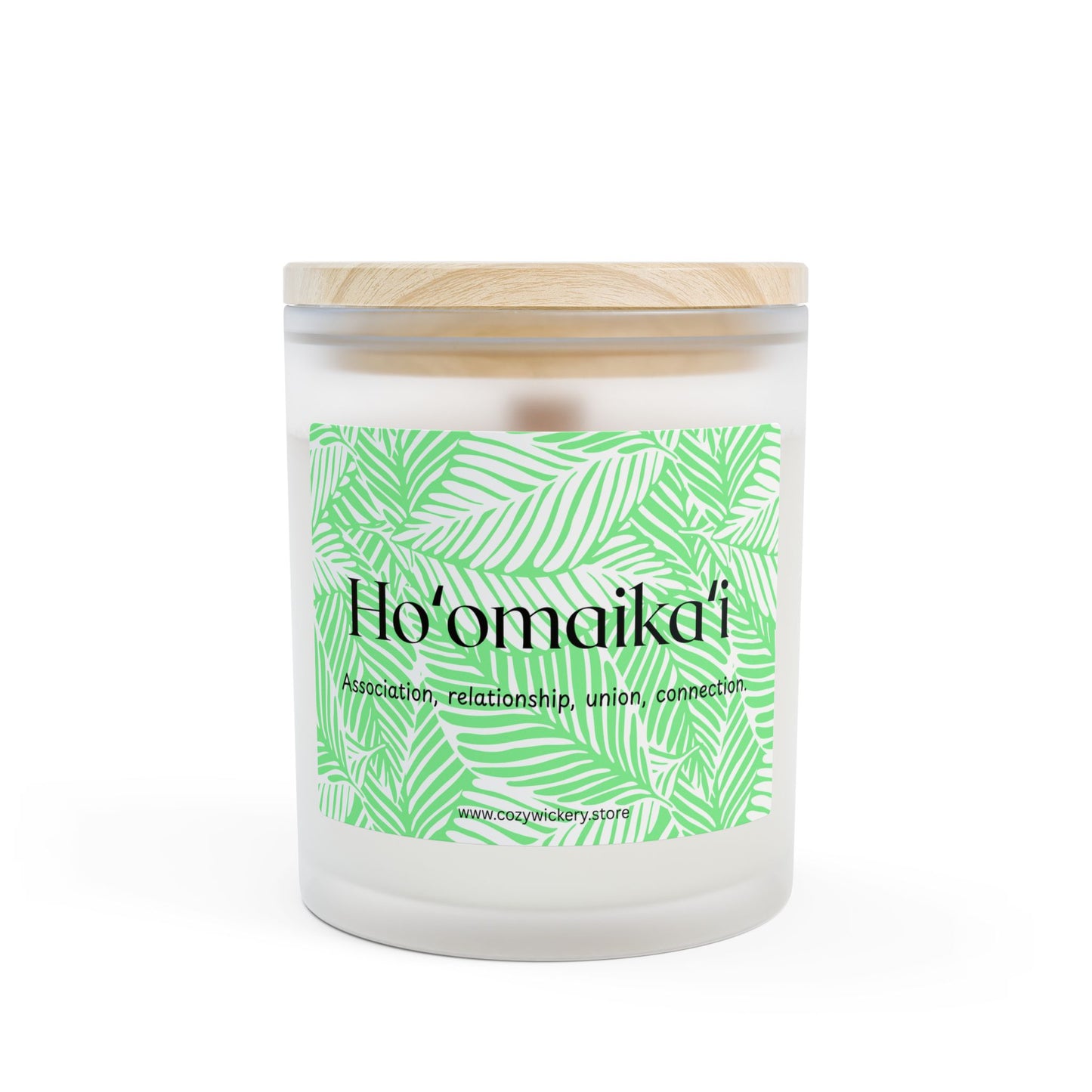 Ho'omaika'i Frosted Glass Candle | Scented Soy Candle for Relaxation, Home Decor, Spa Day, Eco-Friendly | 11oz, 50 Hour