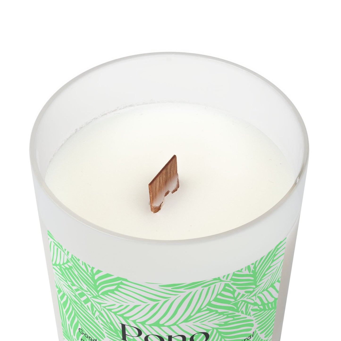 Pono Frosted Glass Candle | Scented Soy Candle for Relaxation, Home Decor, Spa Day, Eco-Friendly | 11oz, 50 Hour