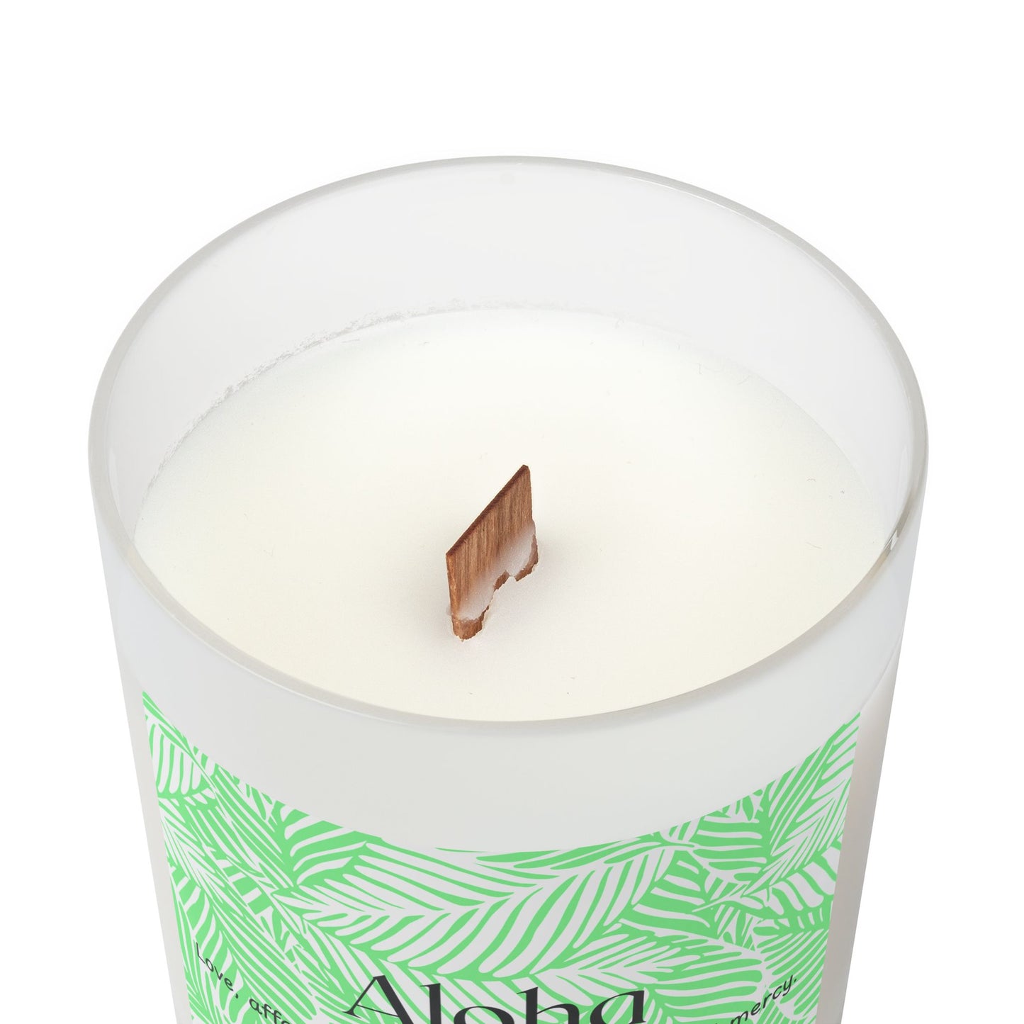 Aloha Frosted Glass Candle | Scented Soy Candle for Relaxation, Home Decor, Spa Day, Eco-Friendly | 11oz, 50 Hour