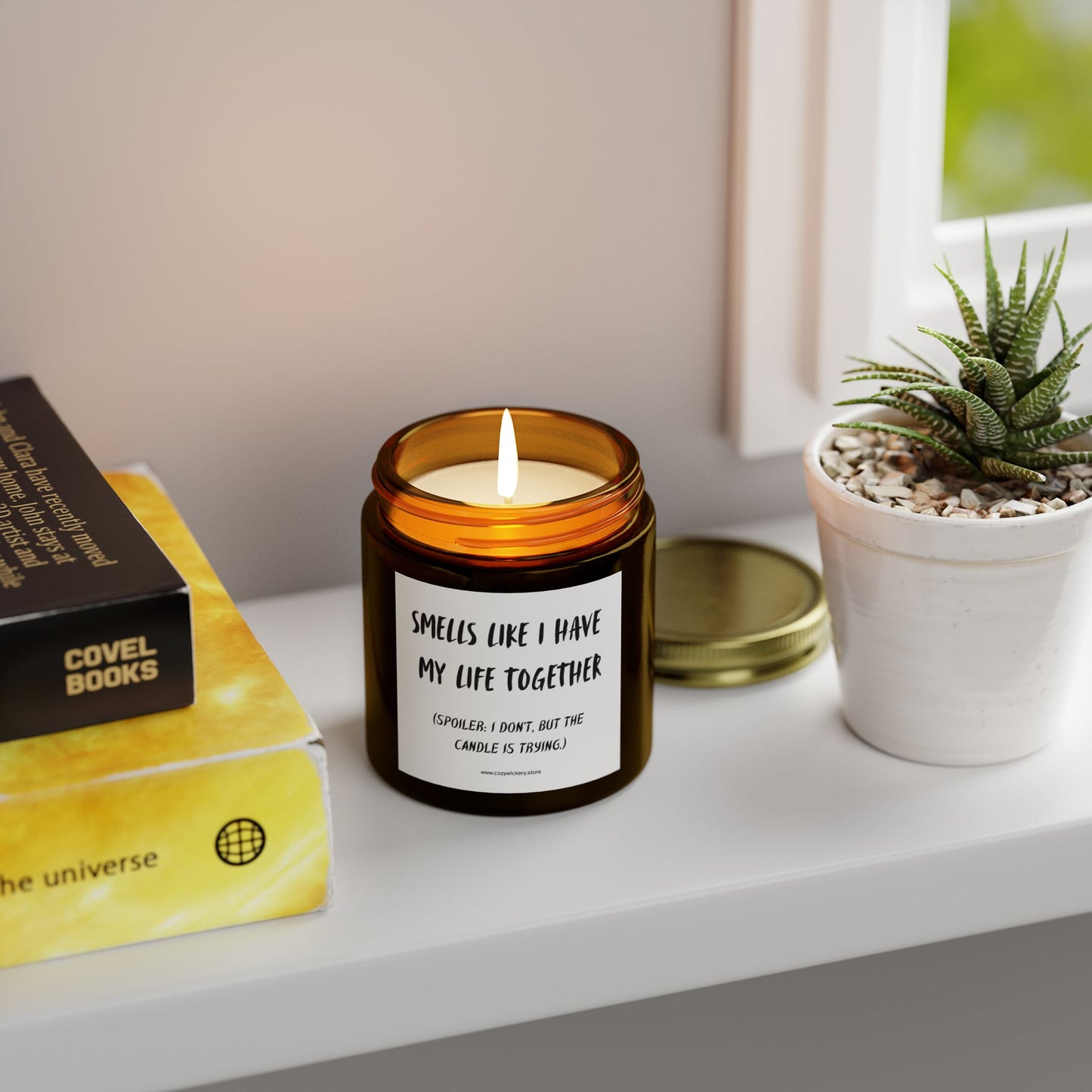 Funny Candle Gift, Coconut Apricot Scented Candle (4oz), Variety of Scents, Relaxing Gift