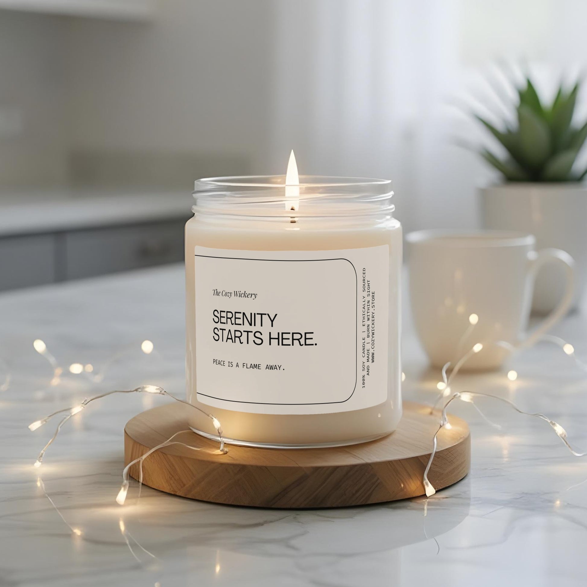 Serenity Starts Here Candle Product